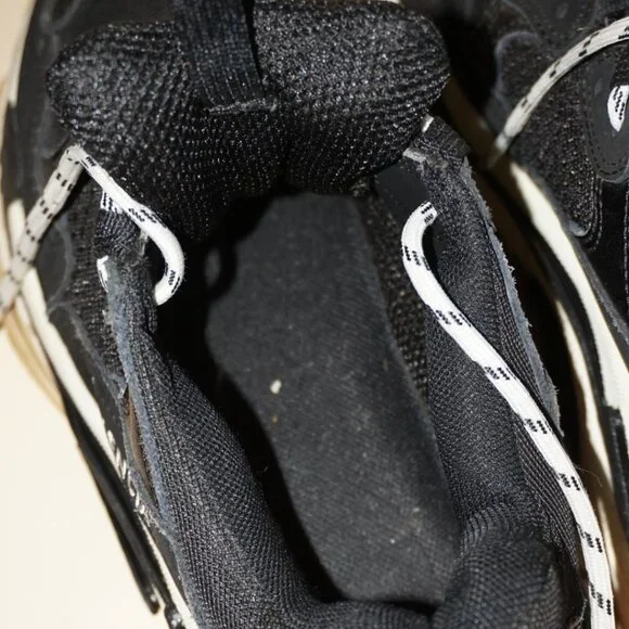 Balenciaga Triple S Mesh/ Leather Black Red White Trainers - Size EU 39 - Picture 4 of 13